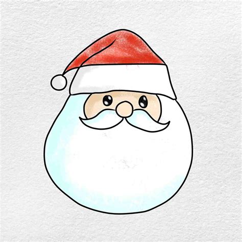 draw easy santa claus